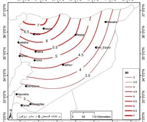 خطوط تساوي القدر لزلزال تركية سورية 2023