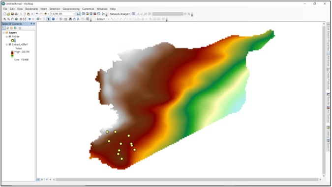 تحويل الارتفاعات باستخدام الجويد في ArcGIS