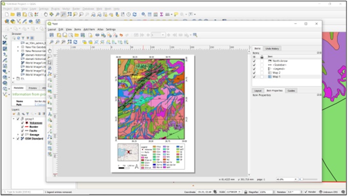 بناء واخراج الخريطة الرقمية (ترميز وطباعة الخريطة باستخدام QGIS)